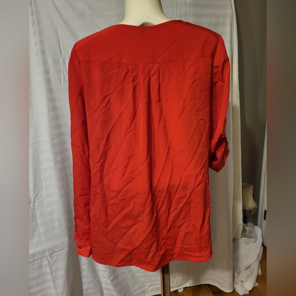 Anne Klein Red Blouse, Size Medium - Picture 2 of 6